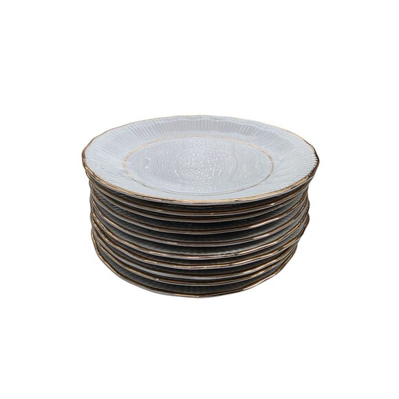 Wałbrzych Poland Fine China Gold Trim Saucer Plates Set Of 8 - Picture 1 of 5